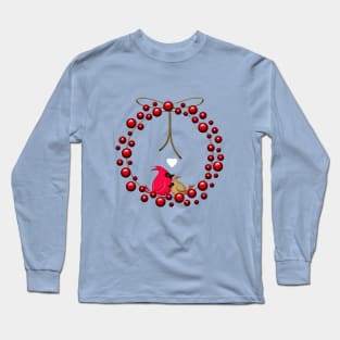 Christmas love birds Long Sleeve T-Shirt